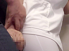 02H0523-Busty Mature Nurse in Skinny Pants Fucked in the Elevator