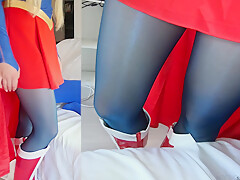 157 Gabi Gold Is Supergirl Fucked With Blue Nylon - Sex Movies Featuring Sexy Tights