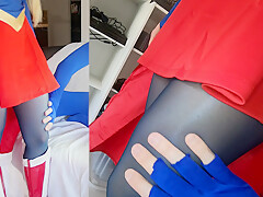 157 Gabi Gold Is Supergirl Fucked With Blue Nylon - Sex Movies Featuring Sexy Tights