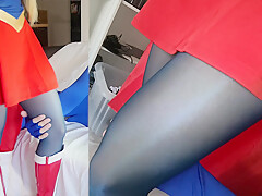 157 Gabi Gold Is Supergirl Fucked With Blue Nylon - Sex Movies Featuring Sexy Tights