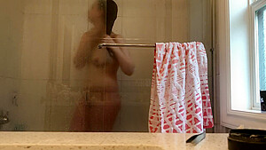 18 year old Volleyball player glass shower
