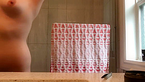 18 year old Volleyball player glass shower