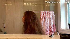 18 year old Volleyball player glass shower