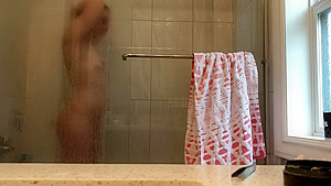 18 year old Volleyball player glass shower