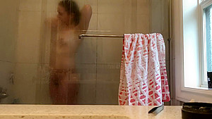 18 year old Volleyball player glass shower