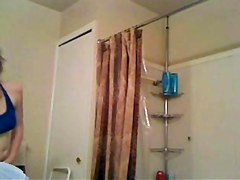 20 something MILF before shower