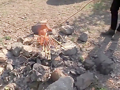 563 - Lonely Camper Goes From Cooking A Sausage To Sucking & Riding One In His Tent For