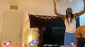 A Great Ebony Stripper Squirter! 2022 Plus She Cream!