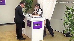 A normal day_s receptionist becomes a hardsex work day [Full Video