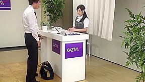 A normal day_s receptionist becomes a hardsex work day [Full Video