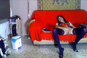 Abandoned Crossdresser Sissy Plays Alone