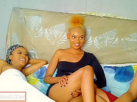 African Lesbians - Amateur Ebony Hot BFF's Revenge Threesome