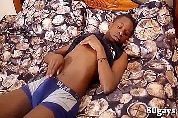 African Twink Vic Beating Off With Gay Boy