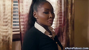 Agressive Client Deals Sex With Hot Ebony Realtor