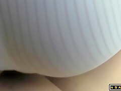 Amateur Saucy German Milf Blows Cock And Fucks Outdoors