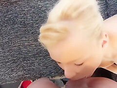 Amateur Short Haired Damsel Blows Thick Black Cock