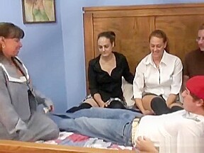 Amateur couple grading their students 18+