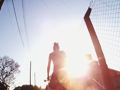 Amateur upskirt video of an undoubting hot girl