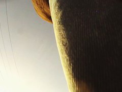 Amateur upskirt video of an undoubting hot girl