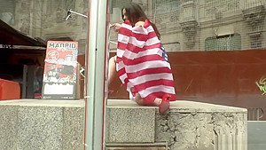 American slut anal fucked in public bdsm