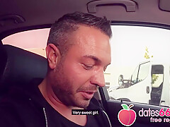 Andy Star And Claudia Bitch In Risky! Hot Gets Dick In The Car & In Public! (english