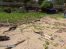 Ariel Grace in Ariel Takes You Down To The Beach To Get Dirty - ATKGirlfriends