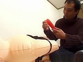 Asian Blow Up Doll Bondage And Wax Play