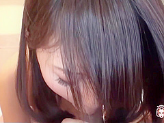 Asian Girl Namiko Is Gently Sucking And Stroking A Hairy Dick While Being Fingered