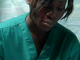 Asian Japanese guy fucks black ebony girl in hospital