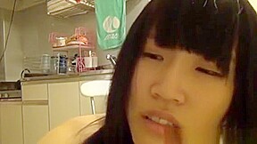 Asian Skank Rubs Pussy