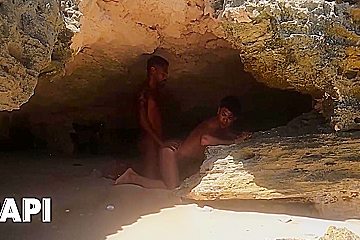 Athuel & Saul Fuck On The Beach While The Water Hits Them Giving Them Some Extra Excitement