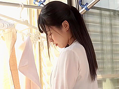 B3C0502-Perverted Step mother masturbates with a clothesline after an aphrodisiac works