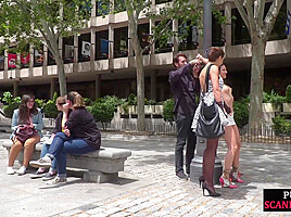 BDSM naked babe public whipped and exposed outdoor