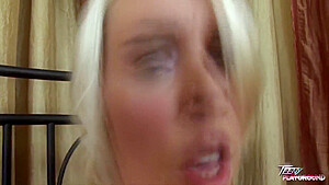 Barely Eighteen Blonde Playing With Dildo And Taking Hard Dick 26 Min
