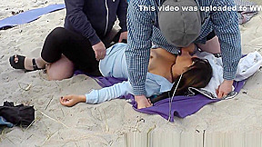 Beach Gangbang With Hot Slutwife