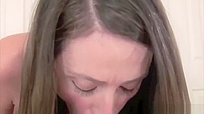 Big Boobed Slut Blows Huge Cock