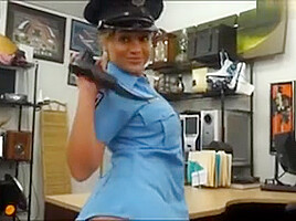 Big Tits And Big Ass Latin Officer Banged At The Pawnshop