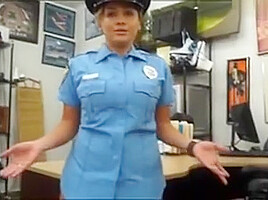 Big Tits And Big Ass Latin Officer Banged At The Pawnshop