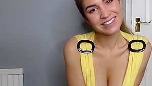 Big beautiful tits brunette and blonde show downblouse