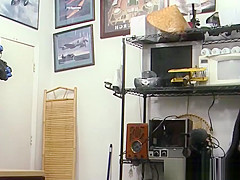 Bigtitted pawnshop amateur in spex fucks guy