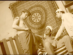 Black & White Anal Action In Cowboy Pose With Two Se