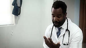 Black doctor gives this big ass teen 18+ a rectal exam
