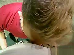 Blond Horny Gay Fucked on the Trunk