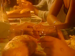Blonde City Girl Banged At Dinner By A Broup Of Peasants 22 Min
