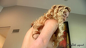 Blonde Lesbian Takes Big Anal Strap On