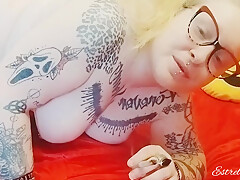 Blonde Smokes A Cigarette