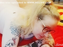 Blonde Smokes A Cigarette