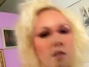 Blonde loves big black cock in her mouth and pussy