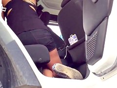 Blonde milf carwash ass