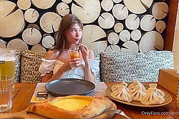Blowjob At A Public Bathroom And Takes A Huge Facia